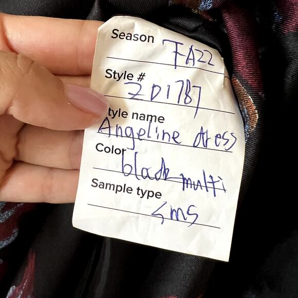 Cinq a sept maxi organza dress Bow size 6 black purple C0 - Picture 8 of 8